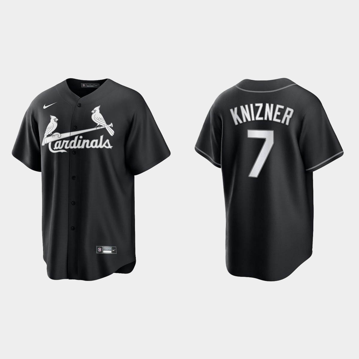St. Louis Cardinals Andrew Knizner 2021 All Black Fashion Jersey - Black White