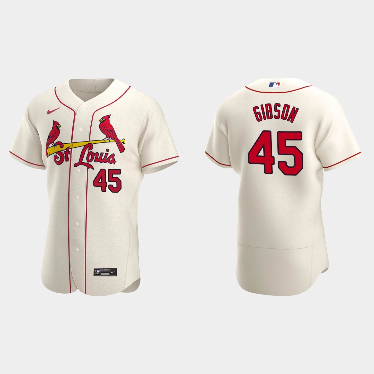 St. Louis Cardinals Bob Gibson #45 Cream 2020 Alternate Jersey