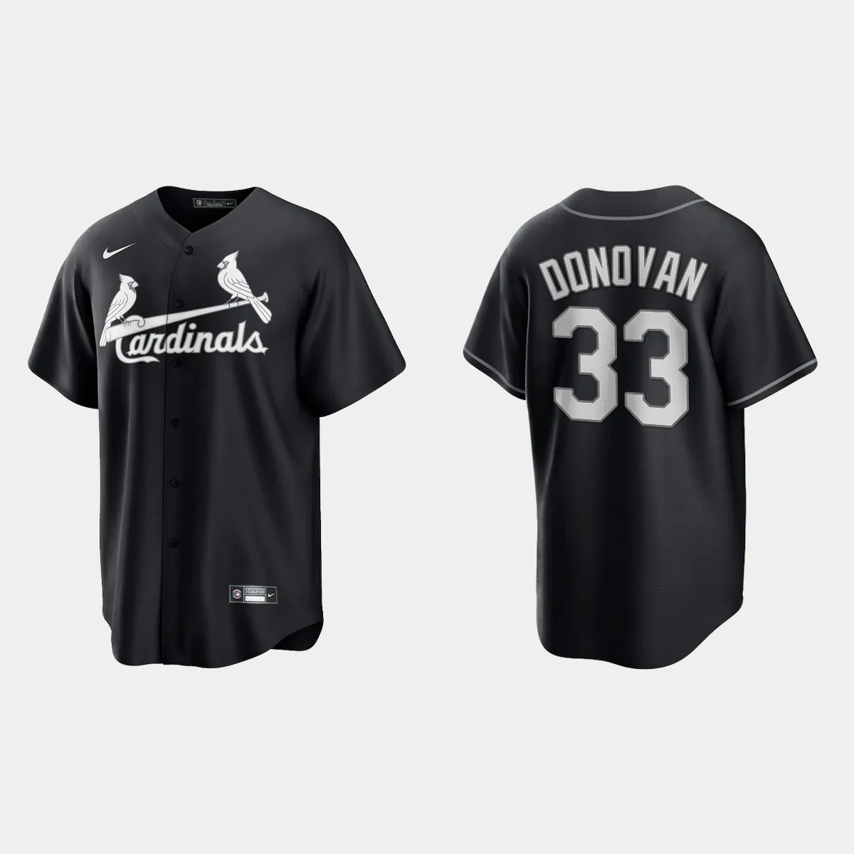 St. Louis Cardinals Brendan Donovan Jersey - Black White