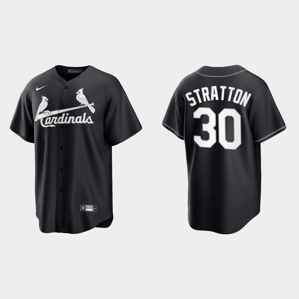 St. Louis Cardinals Chris Stratton Jersey - Black White