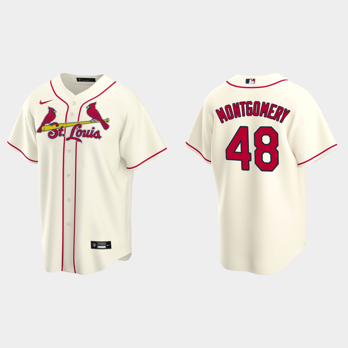 St. Louis Cardinals Jordan Montgomery Alternate Jersey - Cream