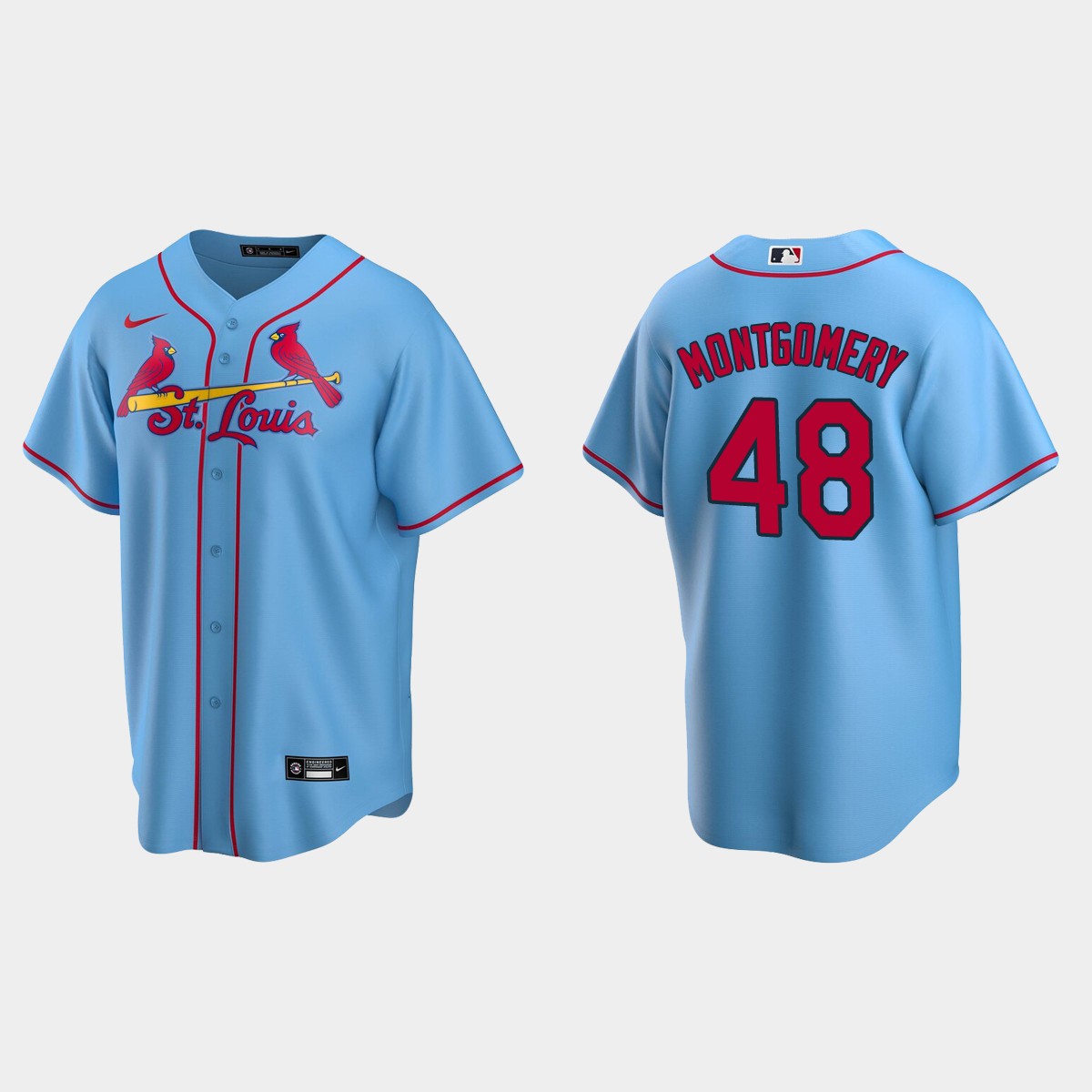 St. Louis Cardinals Jordan Montgomery Alternate Jersey - Light Blue