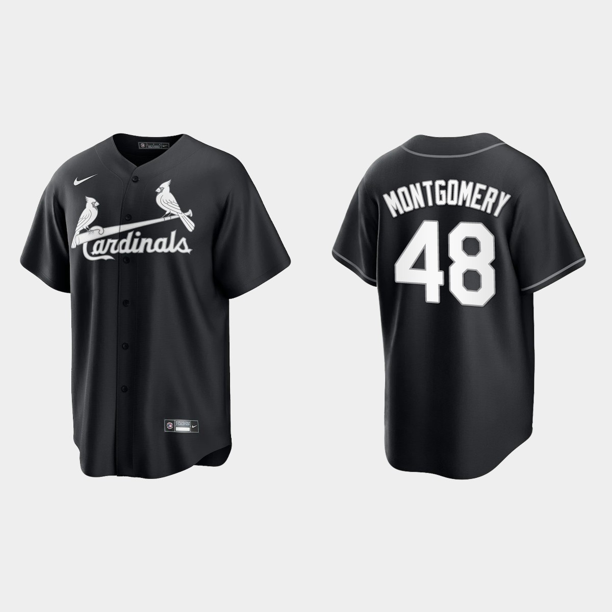 St. Louis Cardinals Jordan Montgomery Jersey - Black White