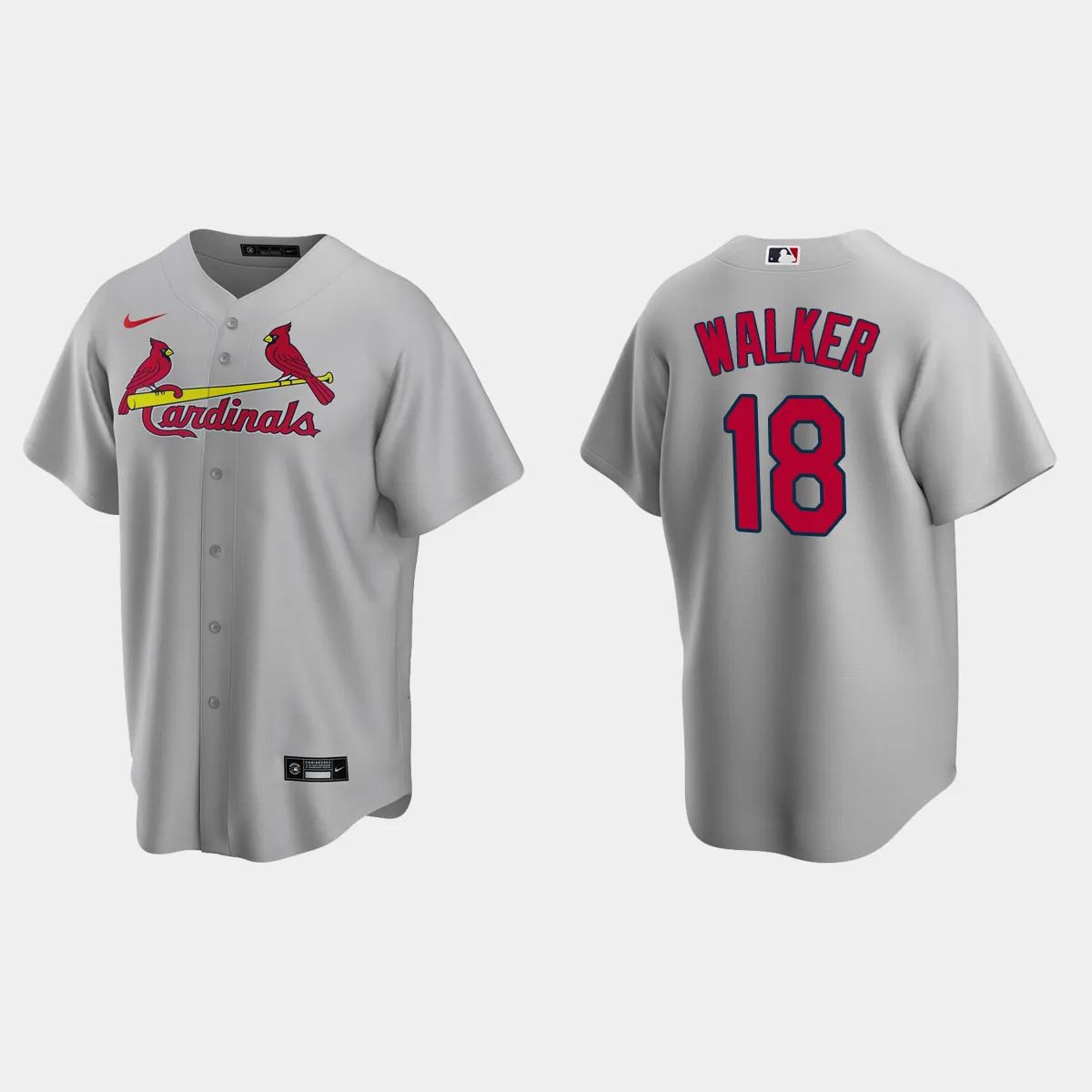 St. Louis Cardinals Jordan Walker Road Jersey - Gray