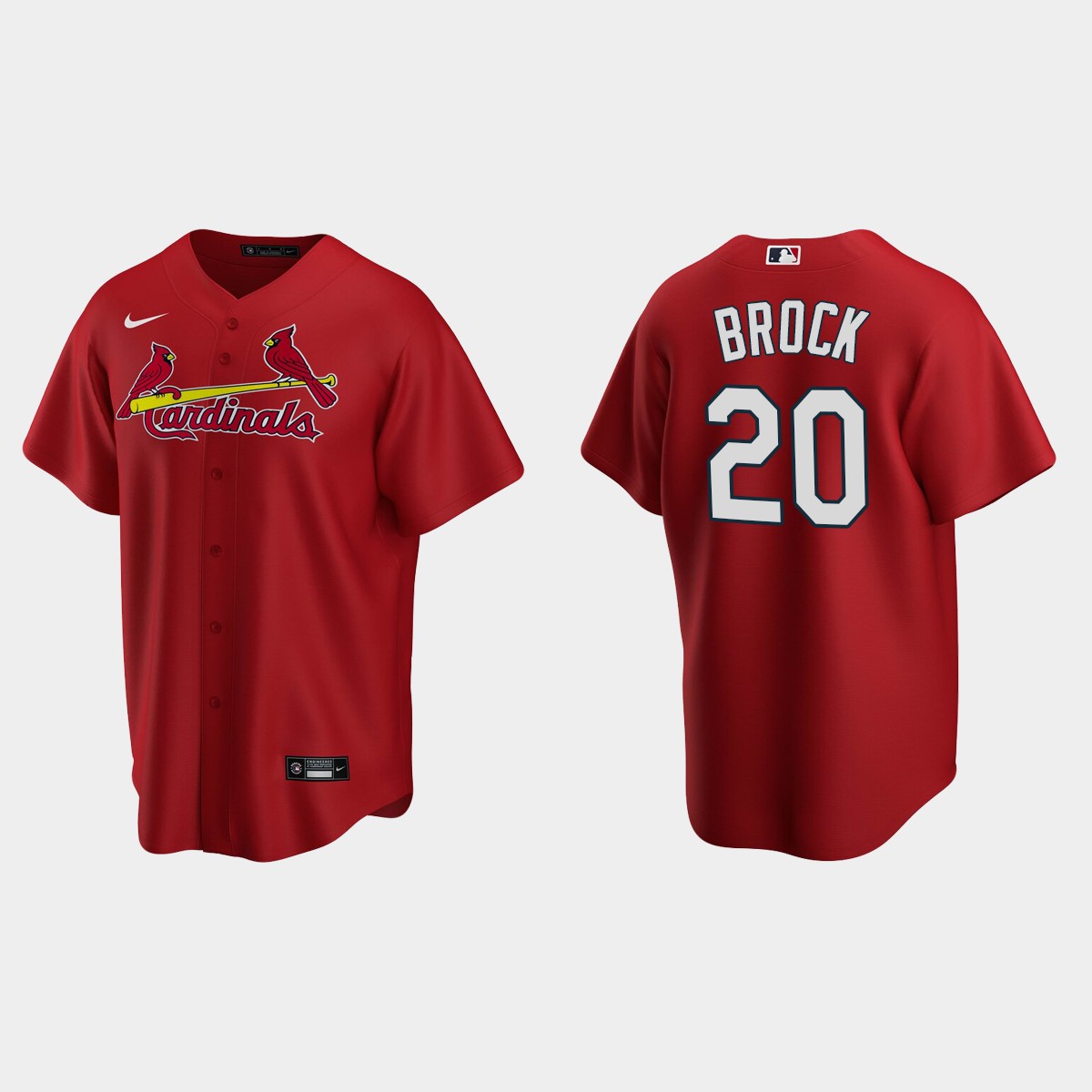 St. Louis Cardinals Lou Brock 2020 Alternate Team Jersey - Red