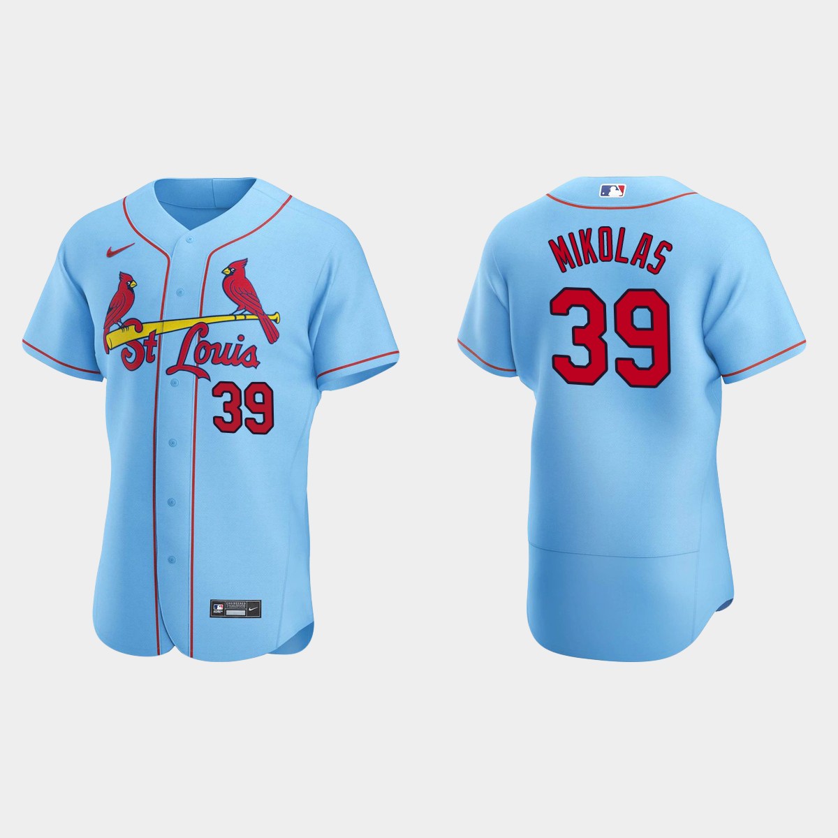 St. Louis Cardinals Miles Mikolas #39 Light Blue 2020 Alternate Jersey