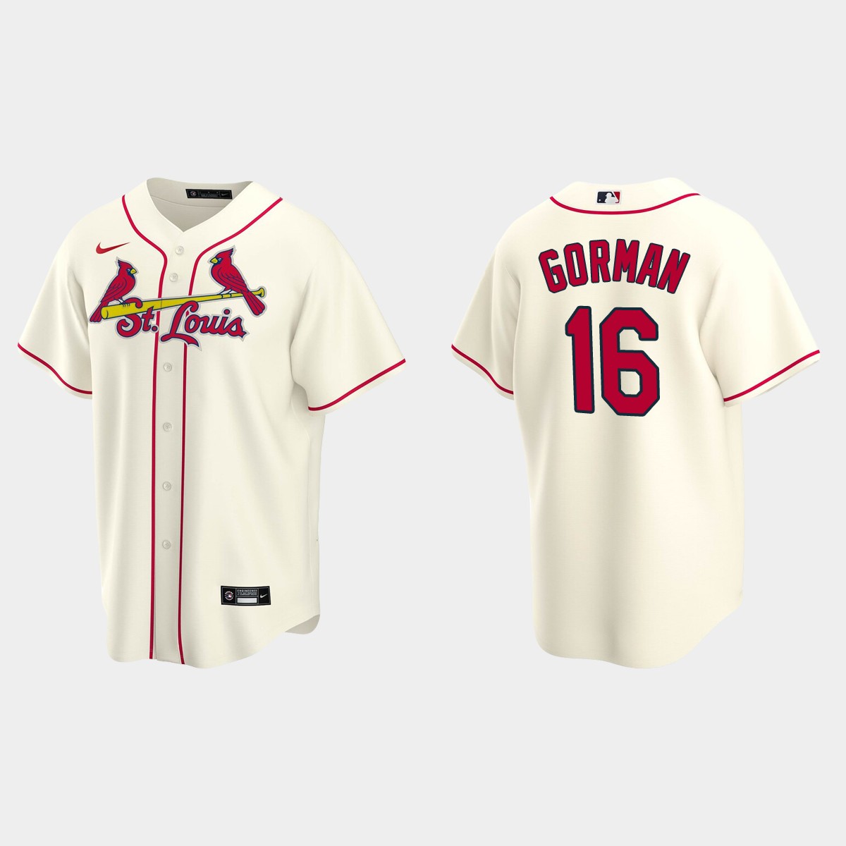 St. Louis Cardinals Nolan Gorman Alternate Jersey - Cream