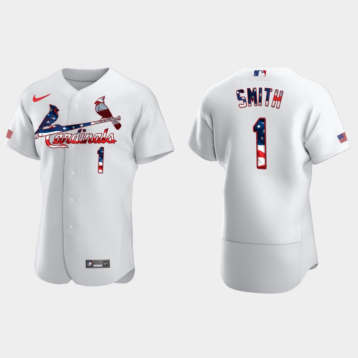 St. Louis Cardinals Ozzie Smith 2020 Stars And Stripes 4th of July Jersey - White