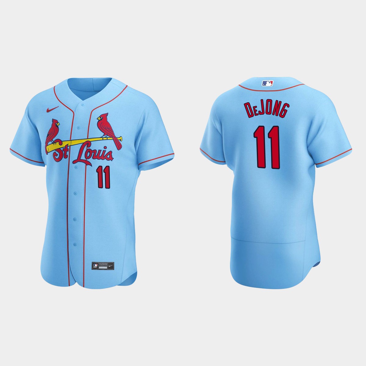 St. Louis Cardinals Paul DeJong #11 Light Blue 2020 Alternate Jersey