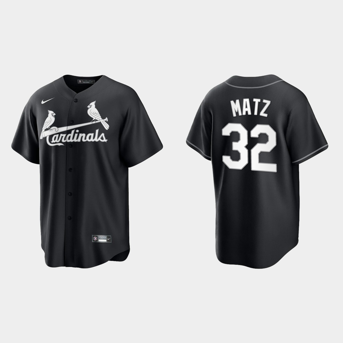St. Louis Cardinals Steven Matz Jersey - Black White