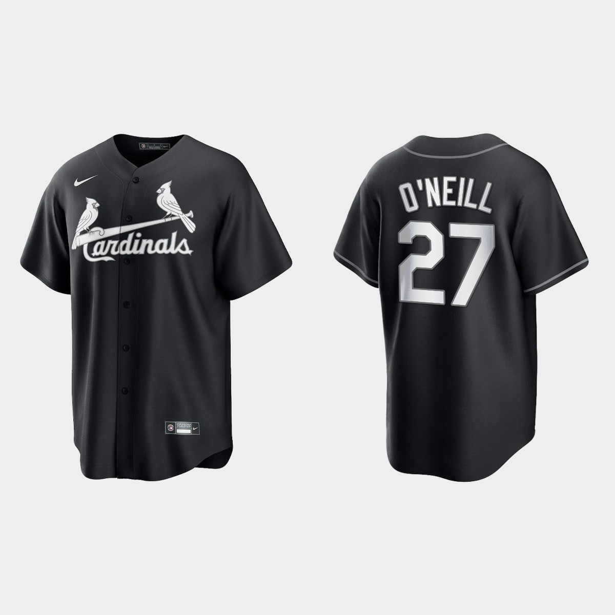St. Louis Cardinals Tyler O'Neill 2021 All Black Fashion Jersey - Black White