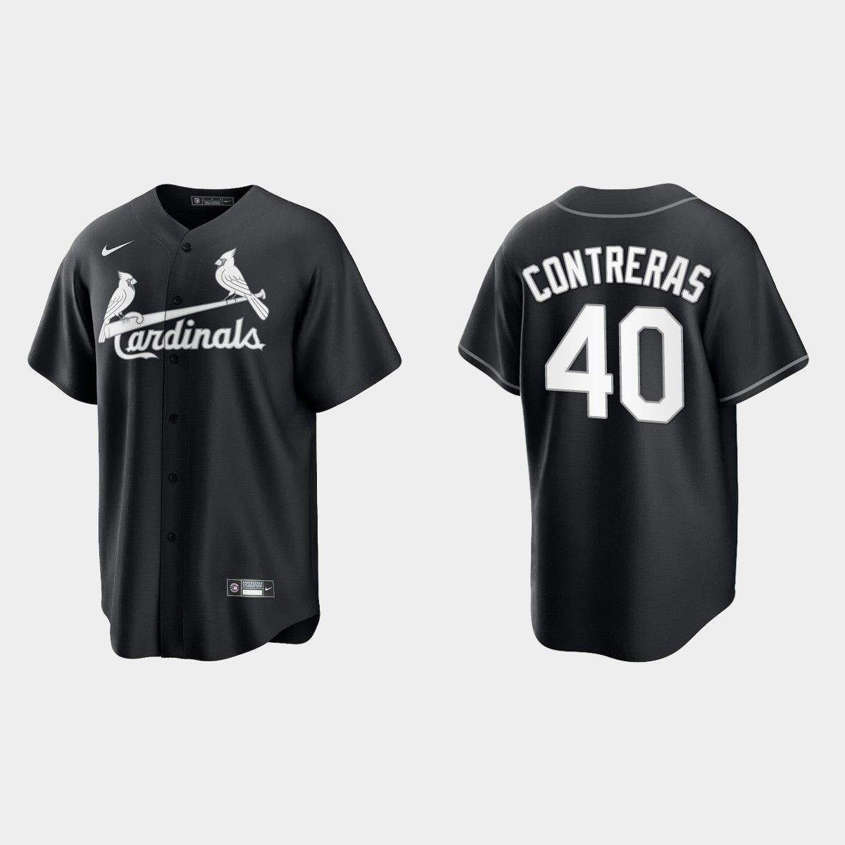 St. Louis Cardinals Willson Contreras Jersey - Black White