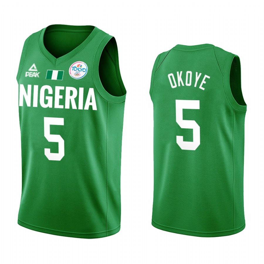 Stan Okoye Nigeria  #5 Green 2021 Tokyo Olymipcs Limited Jersey