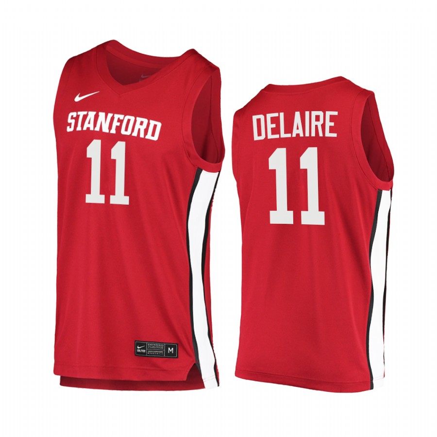 Stanford Cardinal Jaiden Delaire Red College  2020-21 Jersey