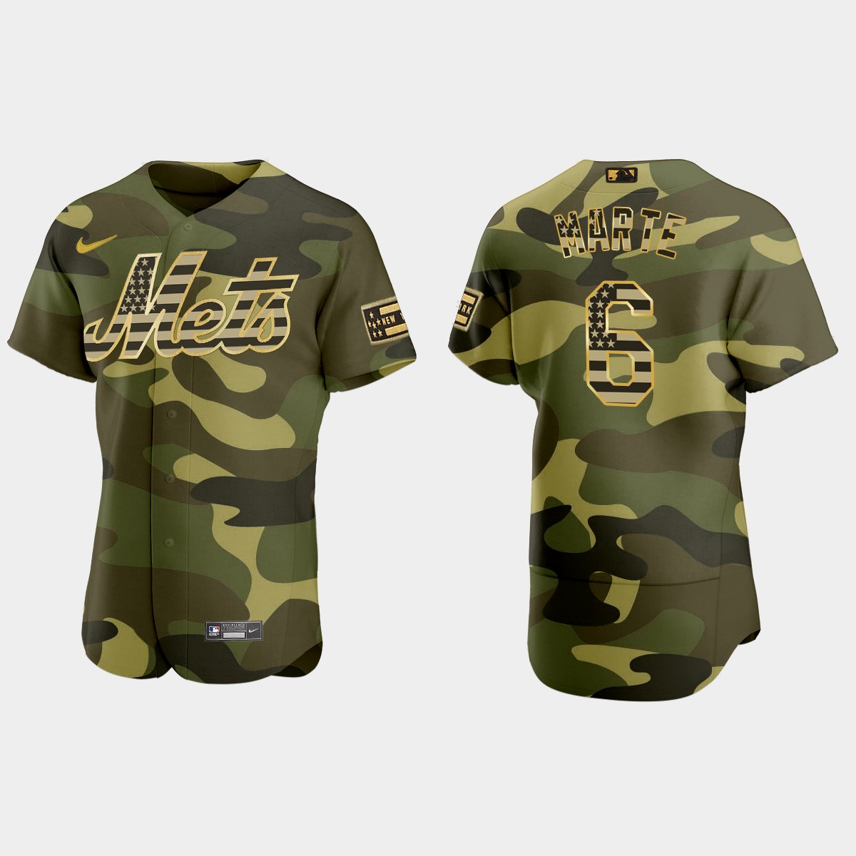 Starling Marte New York Mets 2022 Armed Forces Day Jersey - Camo