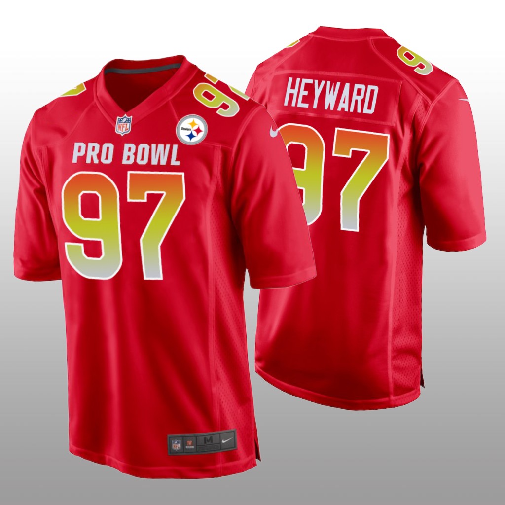 Steelers Cameron Heyward AFC Game Red Jersey - 2019 Pro Bowl