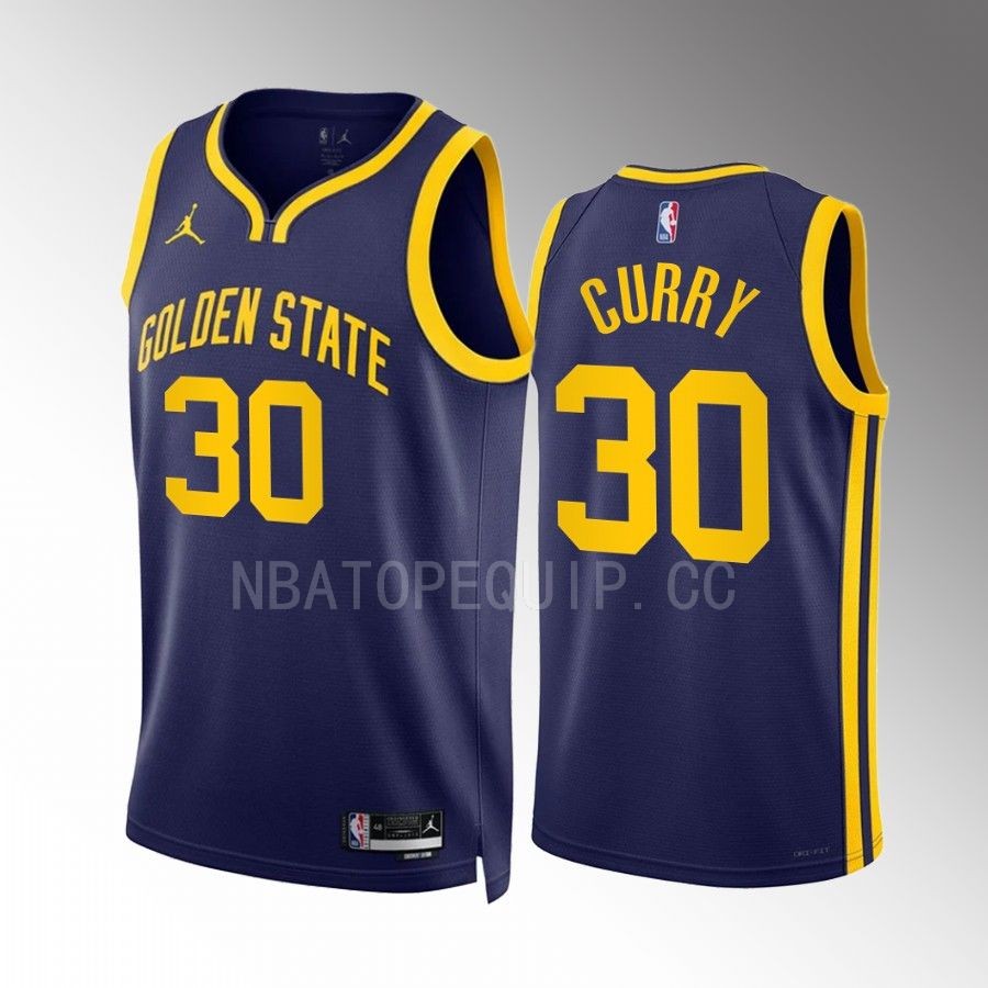 Stephen Curry 2022 Golden State Warriors Navy #30 Statement Edition Jersey Swingman
