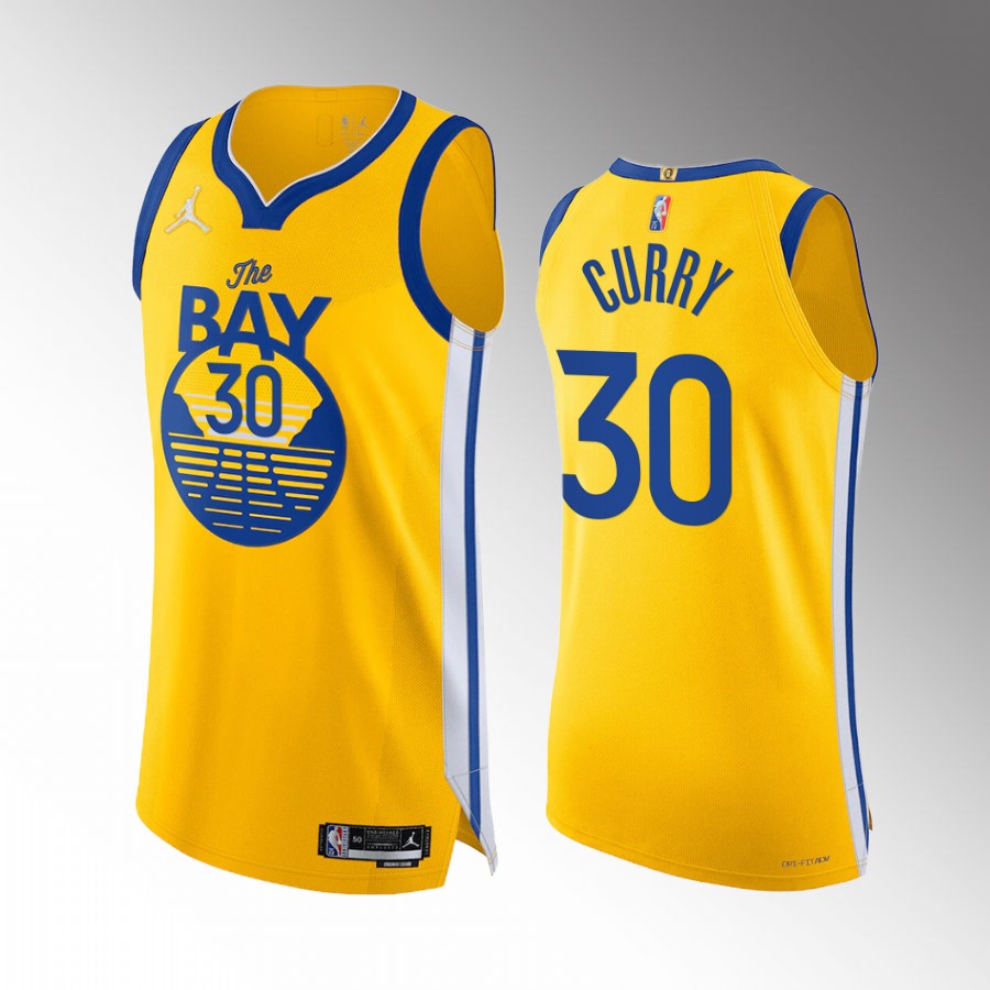 Stephen Curry 2022 Warriors #30 Statement Edition Jersey Gold