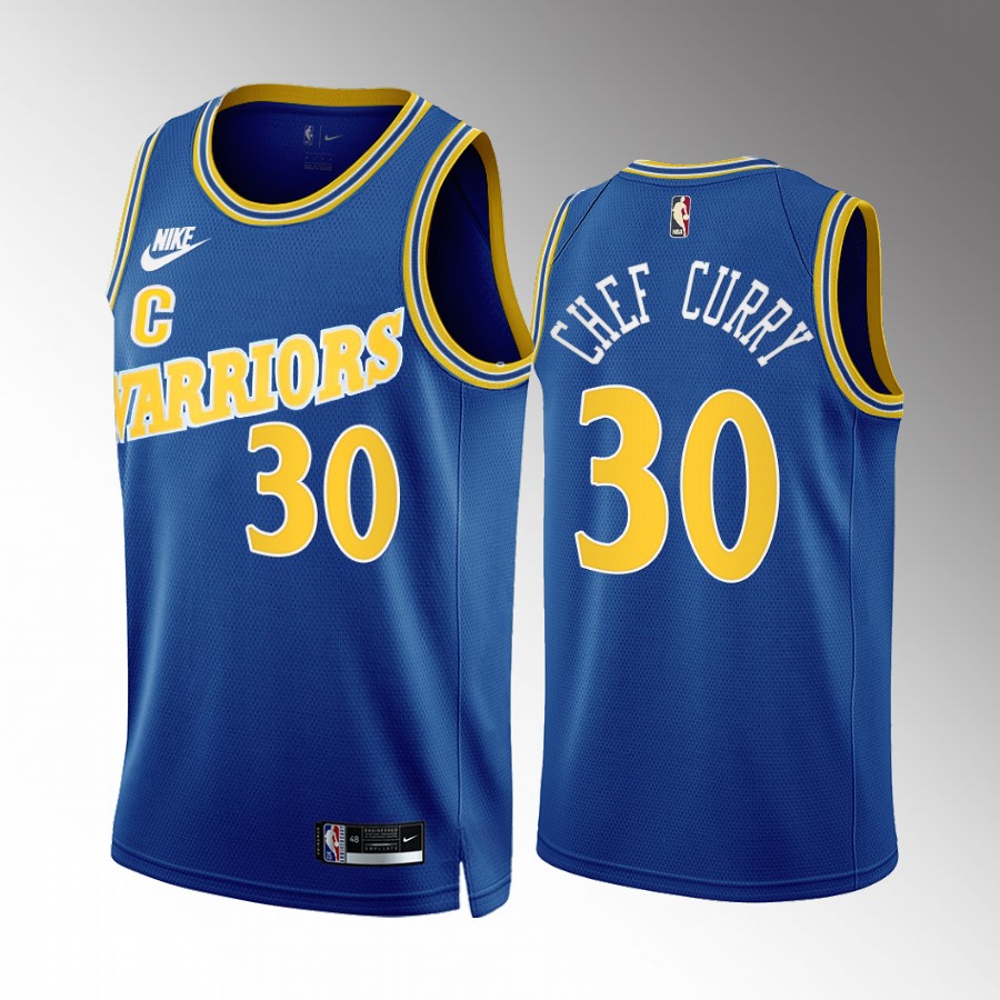 Stephen Curry Chef Curry Golden State Warriors #30 Royal Jersey Classic