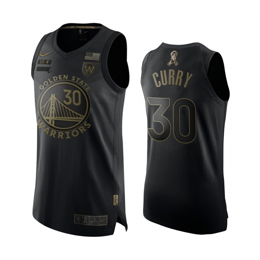Stephen Curry Golden State Warriors 2020 Salute To Service Black Jersey