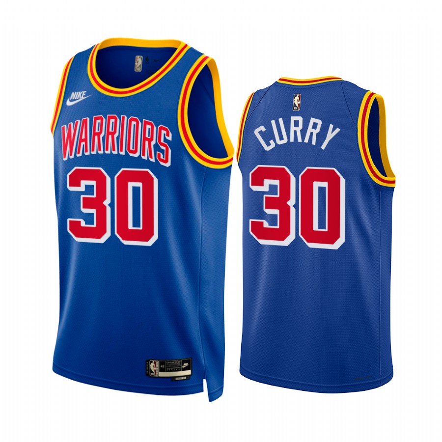 Stephen Curry Golden State Warriors 2021-22 Classic Edition Royal #30 Jersey Year Zero