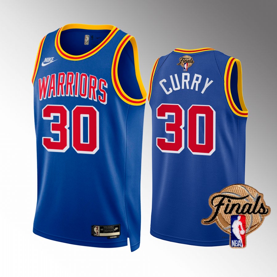Stephen Curry Golden State Warriors 2022 NBA Finals Jersey Royal #30 Classic Dub