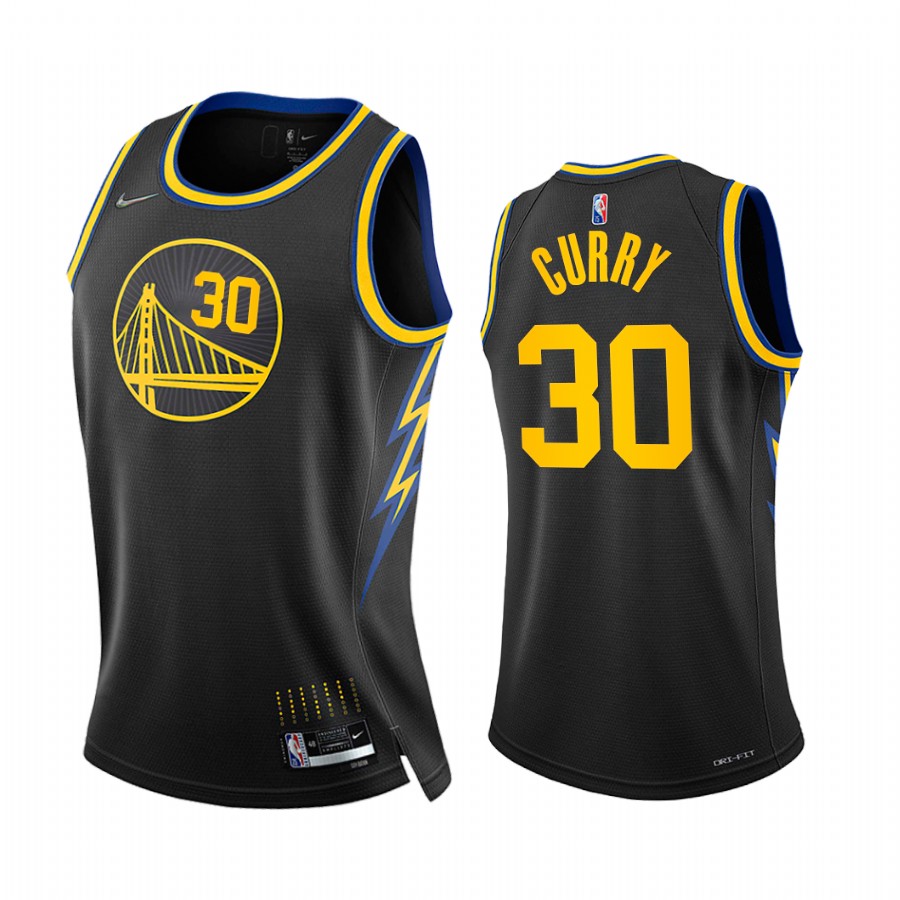 Stephen Curry Golden State Warriors Black City Edition 2022 Women Jersey 75th Diamond Badge