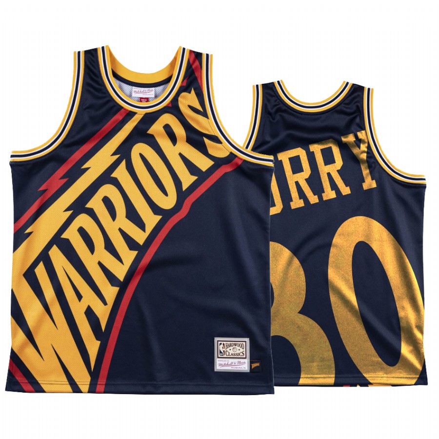 Stephen Curry Golden State Warriors HWC Navy Big Face #30 Jersey