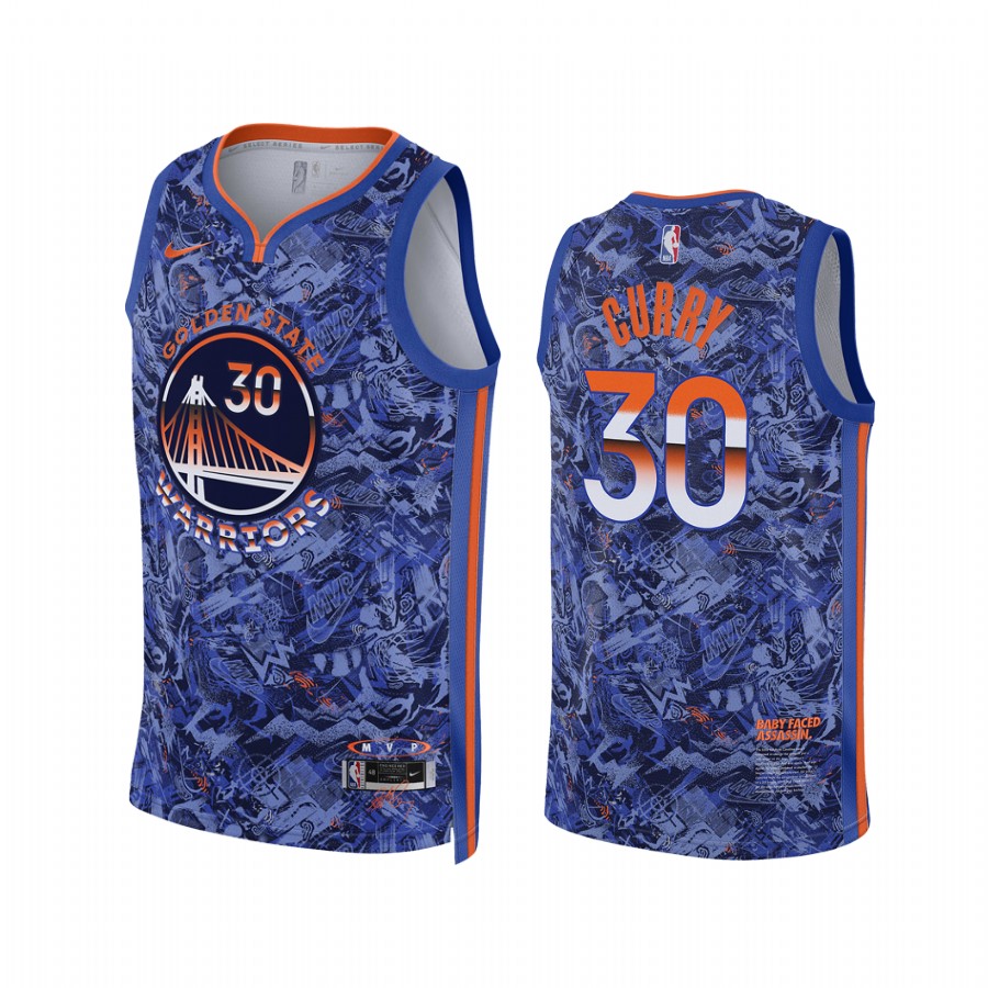 Stephen Curry Golden State Warriors MVP Royal Jersey Select Series