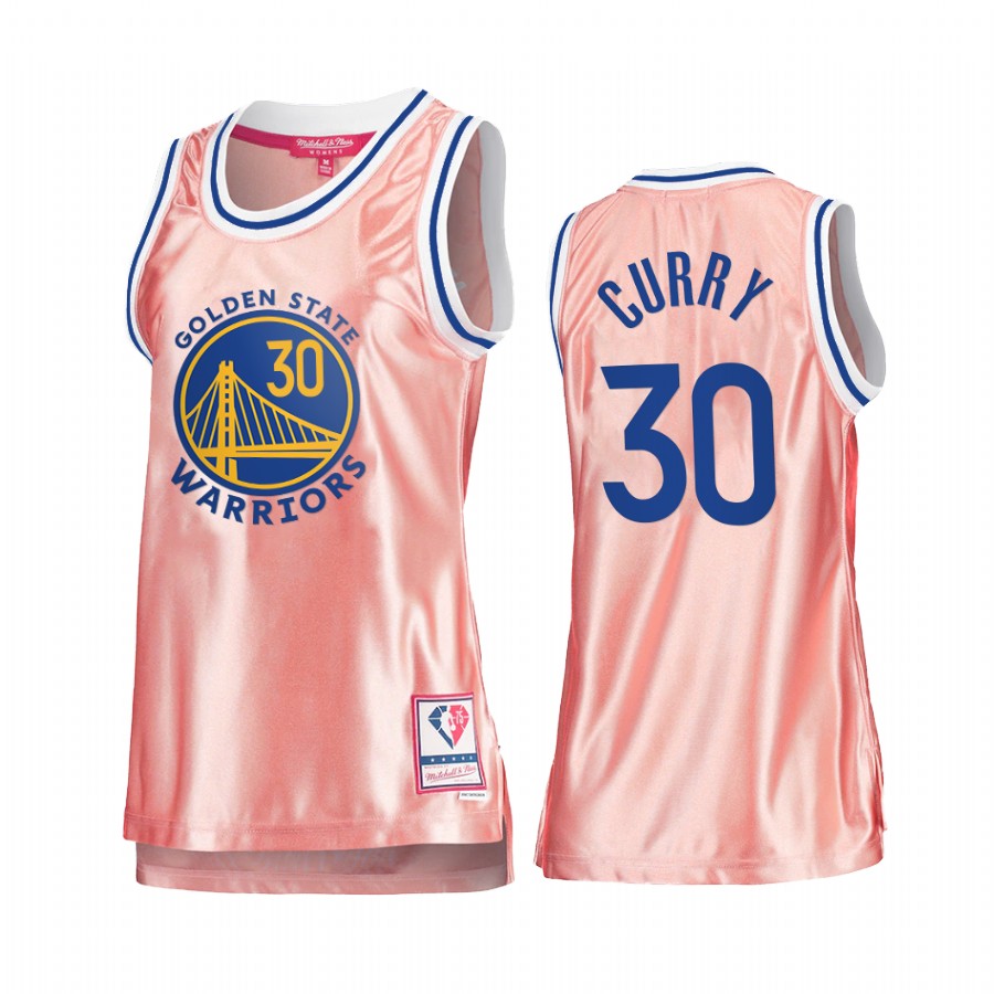Stephen Curry Golden State Warriors Rose Gold Jersey #30 Pink 75th Anniversary Women’s Tank