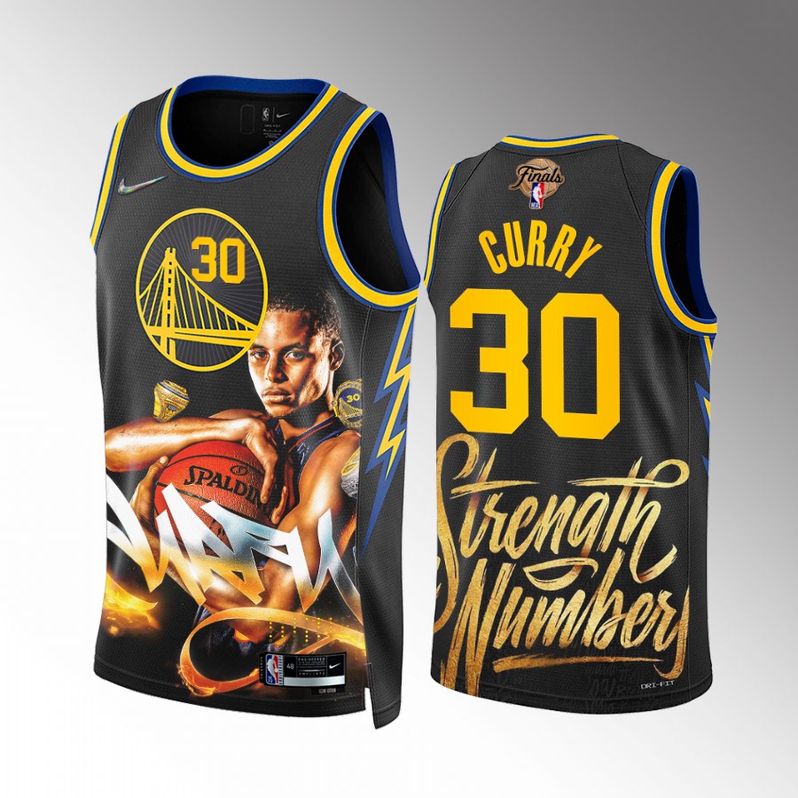Stephen Curry Stars of Game Golden State Warriors #30 Black Jersey Fashion