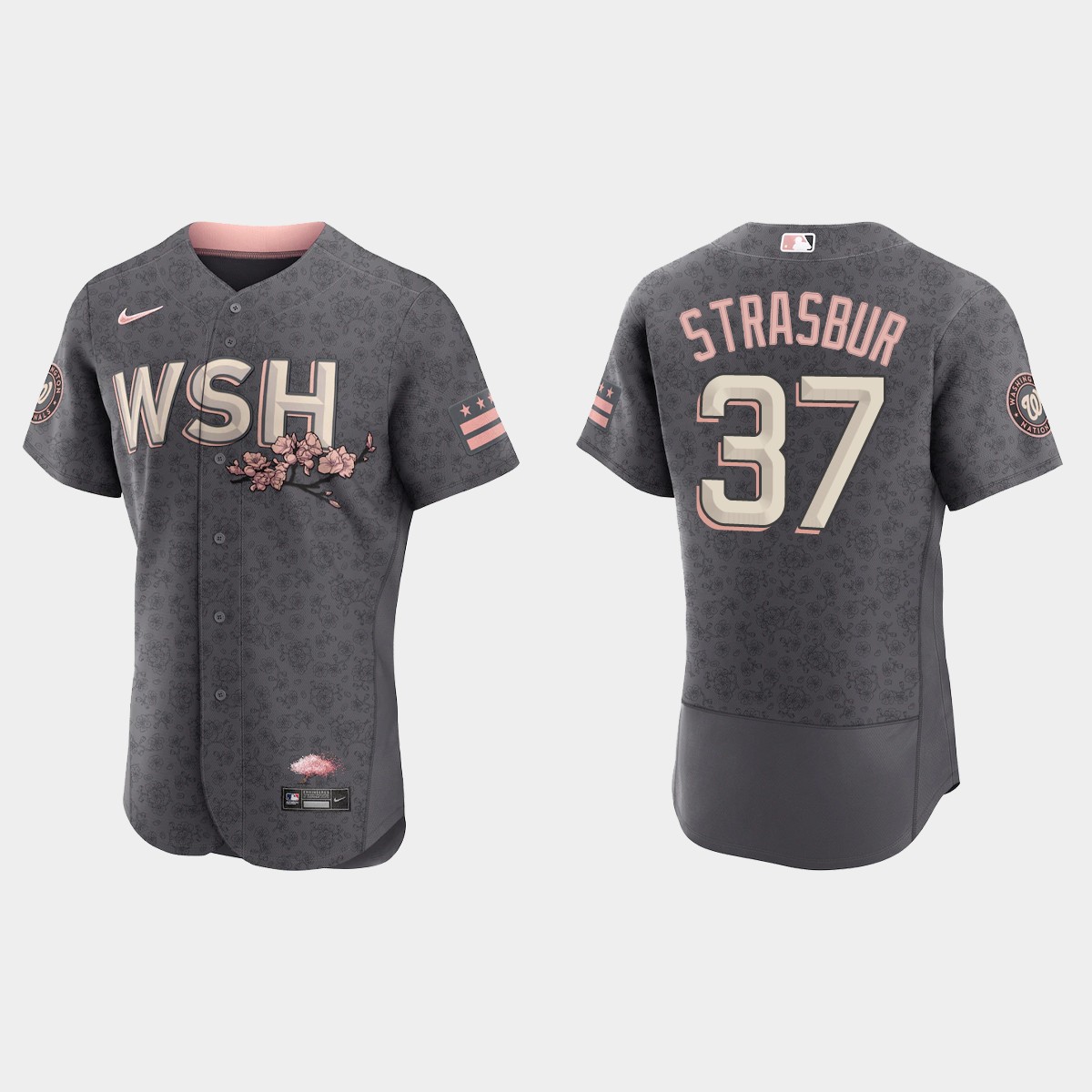 Stephen Strasburg Washington Nationals 2022 City Connect Jersey - Gray