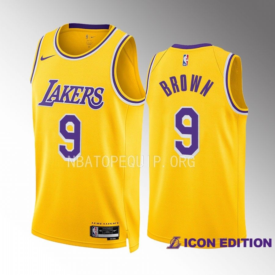 Sterling Brown Los Angeles Lakers #9 Gold Jersey Icon Edition Swingman