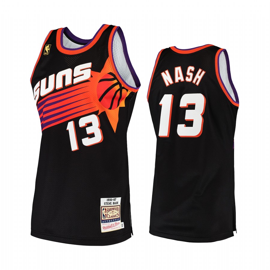 Steve Nash #13 Phoenix Suns Black 1996 Hardwood Classics Jersey