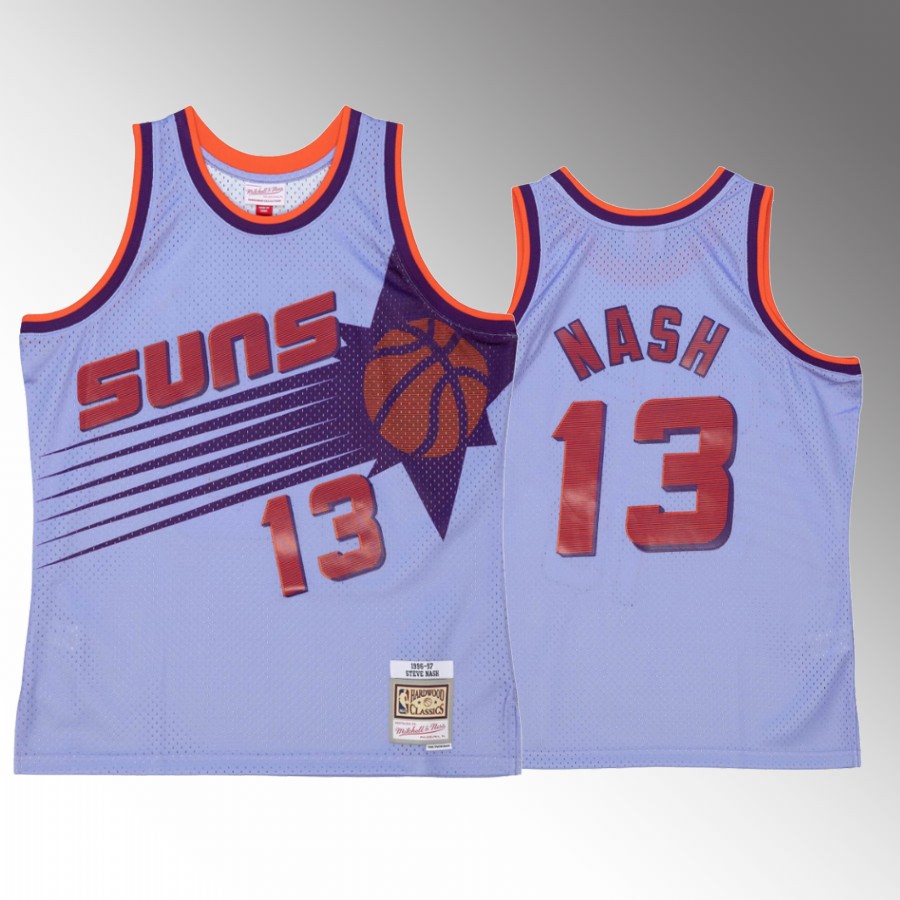 Steve Nash #13 Phoenix Suns Space Knit Purple 1996-97 HWC Jersey