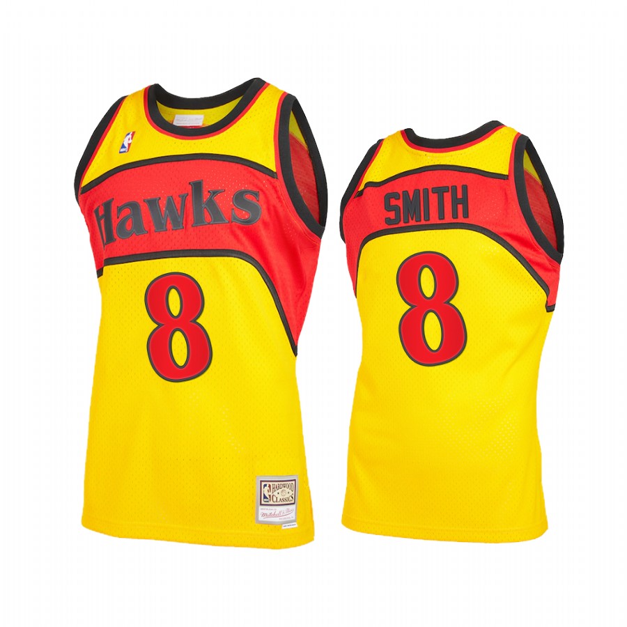 Steve Smith 8 Atlanta Hawks 2021 Reload 2.0 Yellow Jersey Throwback