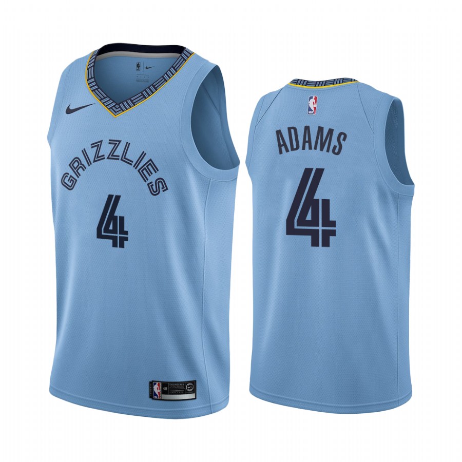 Steven Adams Memphis Grizzlies 2021 Statement Edition Blue #4 Jersey