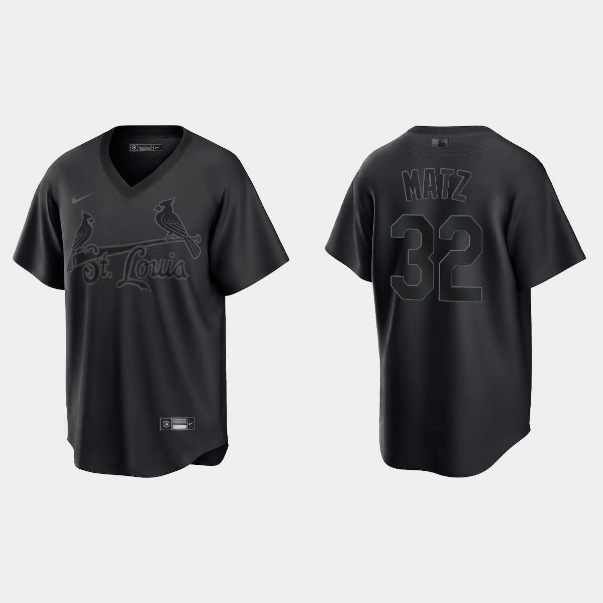 Steven Matz St. Louis Cardinals Pitch Black Fashion Jersey - Black