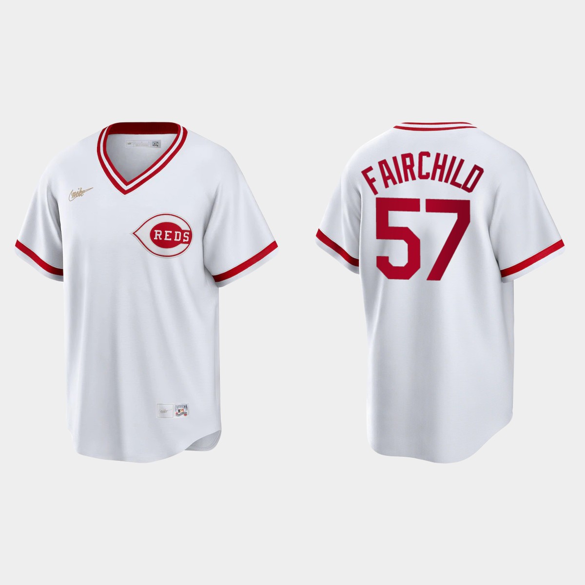 Stuart Fairchild Cincinnati Reds Cooperstown Collection Home Jersey - White