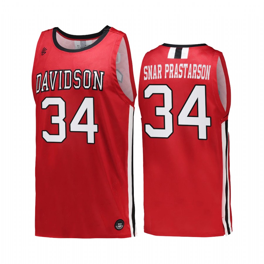 Styrmir Snar Þrastarson Davidson Wildcats Red Jersey 2022 College