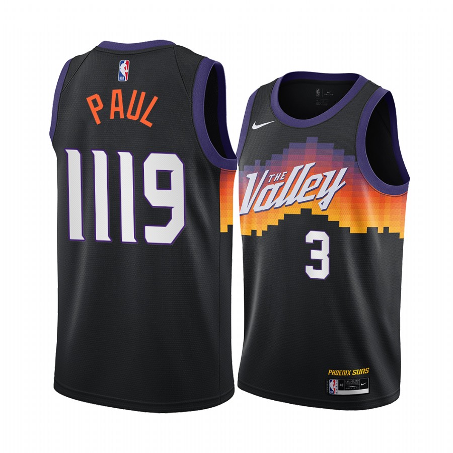 Suns Chris Paul 1119 Games Most Consecutive Starts #3 Jersey