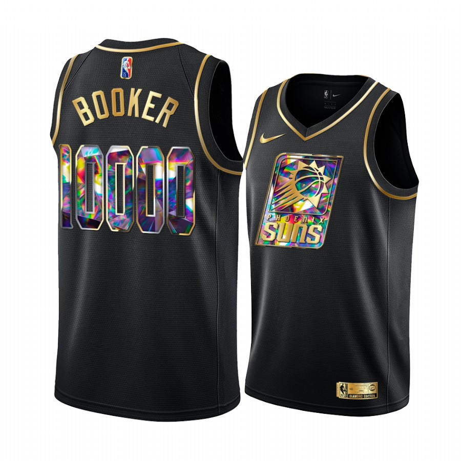 Suns Devin Booker #1 10000 Career points Diamond 75th Season Jersey