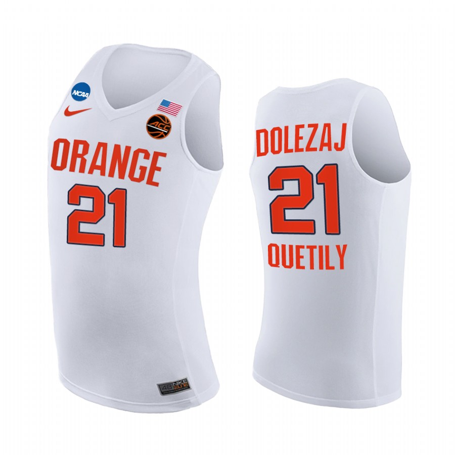 Syracuse Orange 2021 March Madness Sweet 16 Marek Dolezaj #21 Jersey March Madness White
