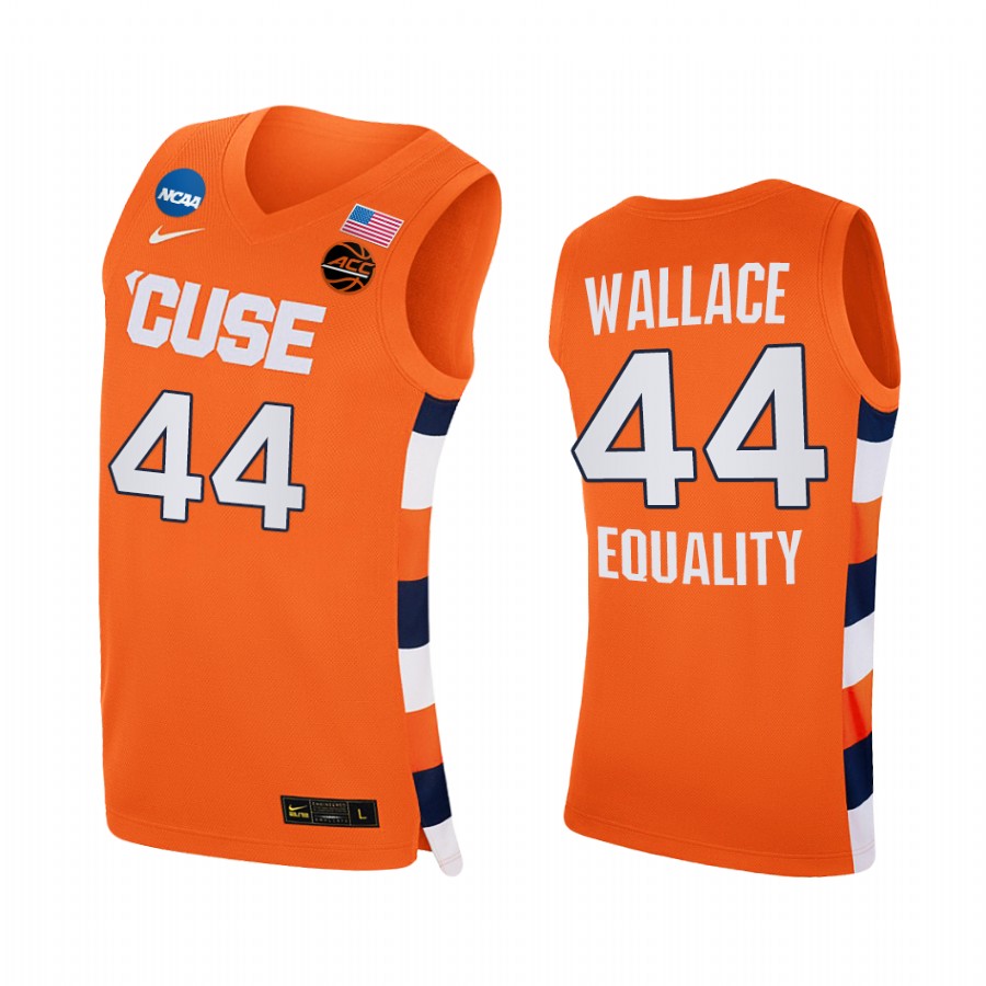 Syracuse Orange John Wallace Orange 2021 March Madness Sweet 16 Equality Jersey