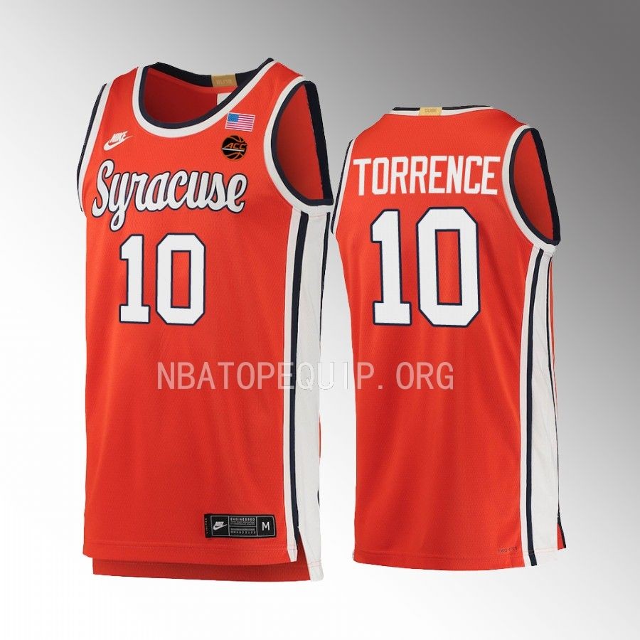 Syracuse Orange Symir Torrence Jersey 2022-23 Retro  Orange Limited Uniform