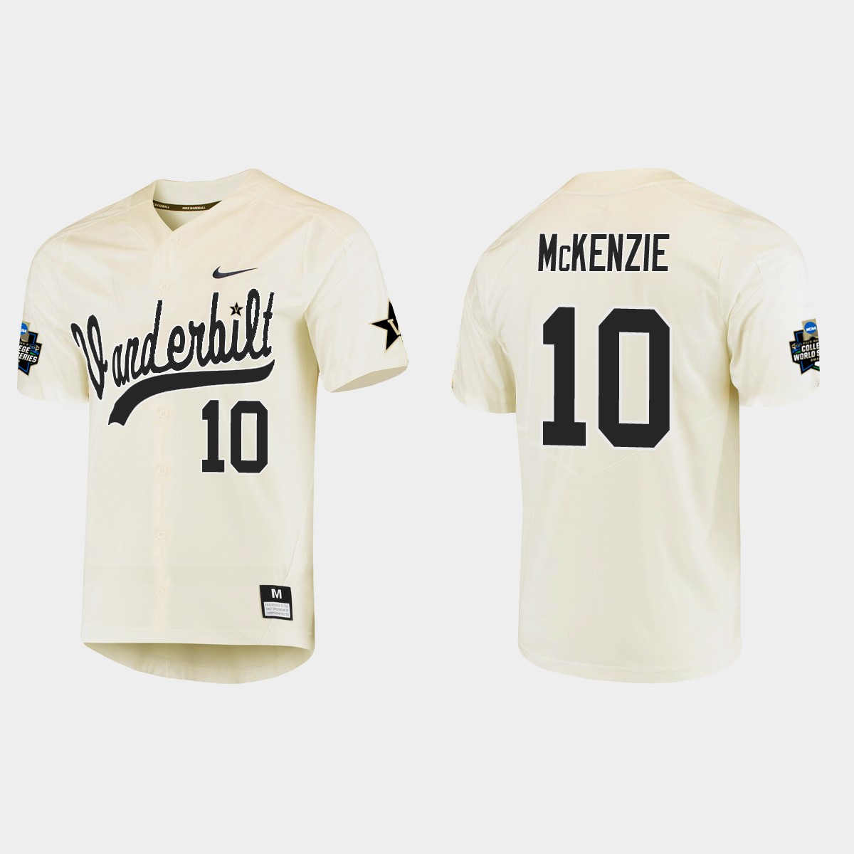 T.J. McKenzie Vanderbilt Commodores College World Series  Jersey - Cream