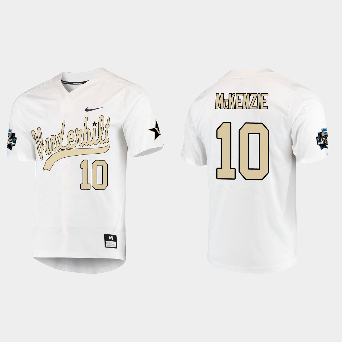 T.J. McKenzie Vanderbilt Commodores College World Series  Jersey - White