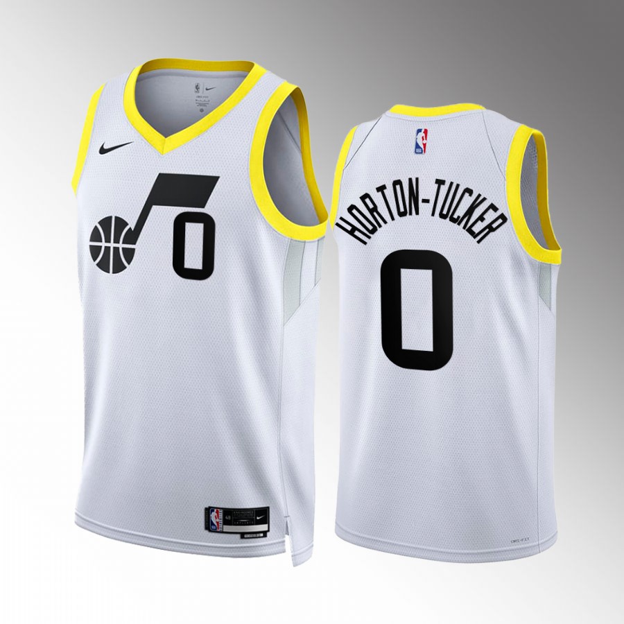 Talen Horton-Tucker 2022-23 Utah Jazz White #0 Association Edition Jersey Swingman