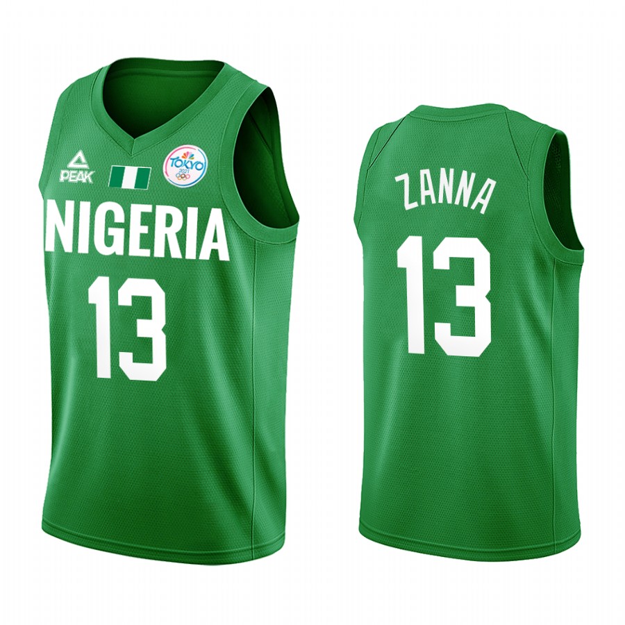 Talib Zanna Nigeria  #13 Green 2021 Tokyo Olymipcs Limited Jersey