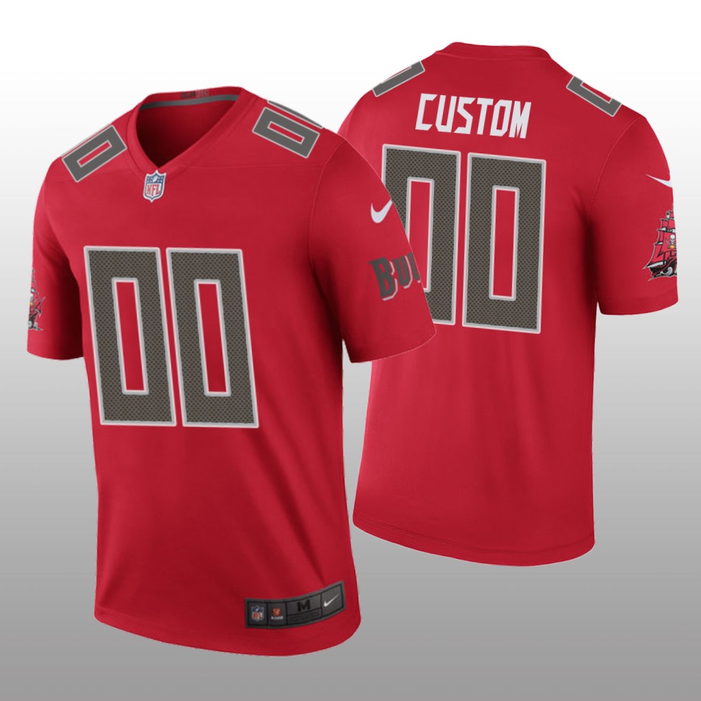 Tampa Bay Buccaneers #00 Custom Red legend color rush Jersey - Men's